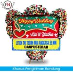 Bunga Papan Happy Wedding Bandung