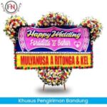 bunga papan happy wedding bandung