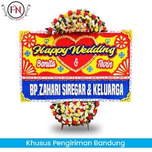 Bunga Papan happy wedding Bandung, toko Bunga Papan happy wedding Bandung, toko bunga papan bandung