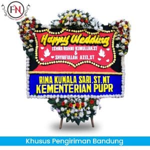 Bunga Papan happy wedding Bandung, toko Bunga Papan happy wedding Bandung, toko bunga papan bandung