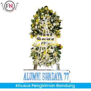 Standing krans duka cita premium bandung, Krans bunga belasungkawa bandung, toko bunga papan bandung